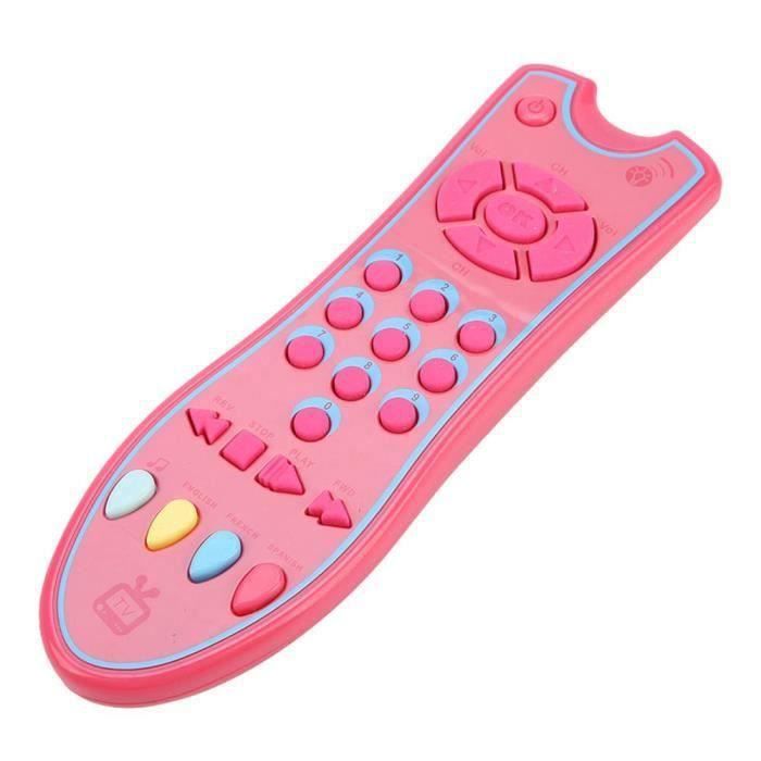Télécommande TV Musicale Pour Bébé – Avec Lumière Douce, 3 Langues Et Coque En Silicone, Cadeau Top !