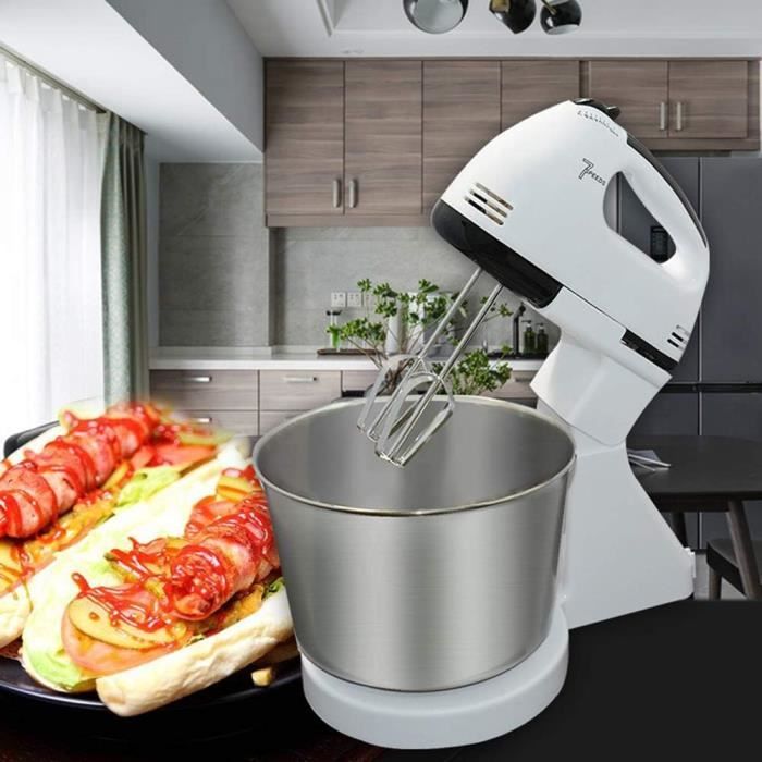 Robot De Cuisine 6 Vitesses 1,7L - Batteur Mélangeur Pour Pâte Crème Beurre