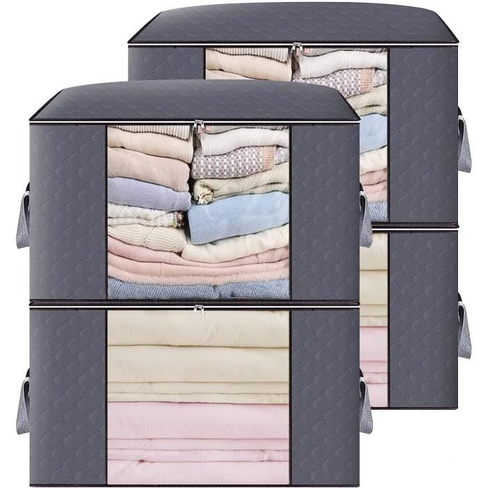 Housse Vetement Rangement Non-tissé Entièrement Fermé avec Fermeture Éclair et Fenêtre Transparente, Anti Poussière Mite Humidité, Penderie Vetement avec Housse (Color : Beige, Size : 52x30x130cm
