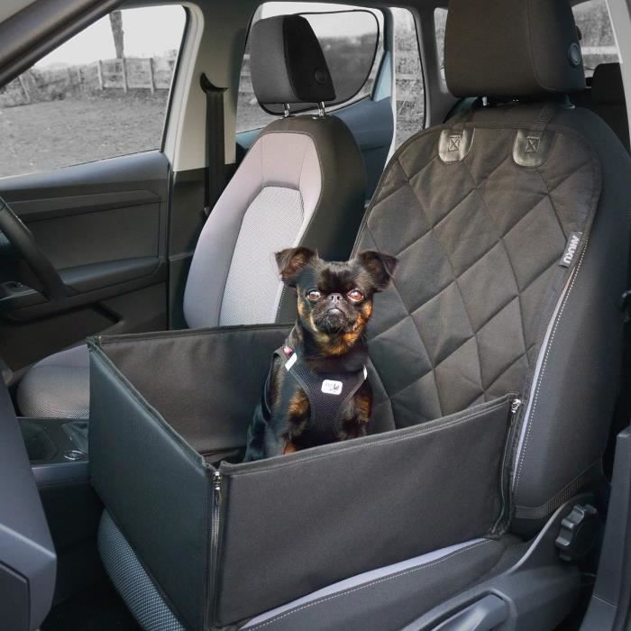 Pecute Siege Auto Pour Chien (60x50x55cm), Panier Voiture Chien Avec Fenêtre De Visualisation, Protection Voiture Pour Chiens De Petite Et Moyenne Taille, Avec 4 Bandes De Fermeture
