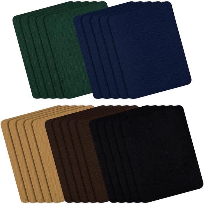 Patchs Thermocollants Multicolores - Lot De 26 Carrés 12,5x9,5 Cm - Pour Réparation Et Décoration De Jeans, Vêtements DIY