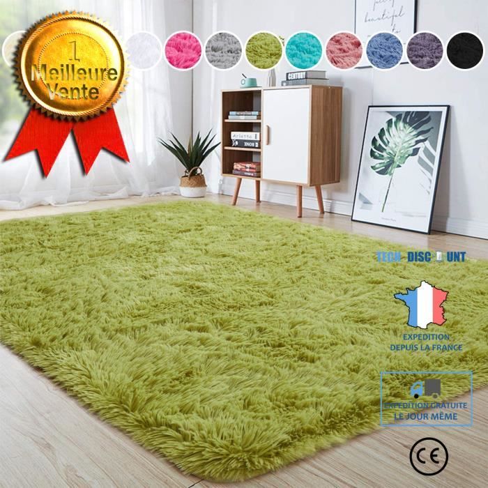 TD® Tapis de soie épais de style européen salon table basse tapis tapis de sol lavable tapis de yoga 160 x 230 cm