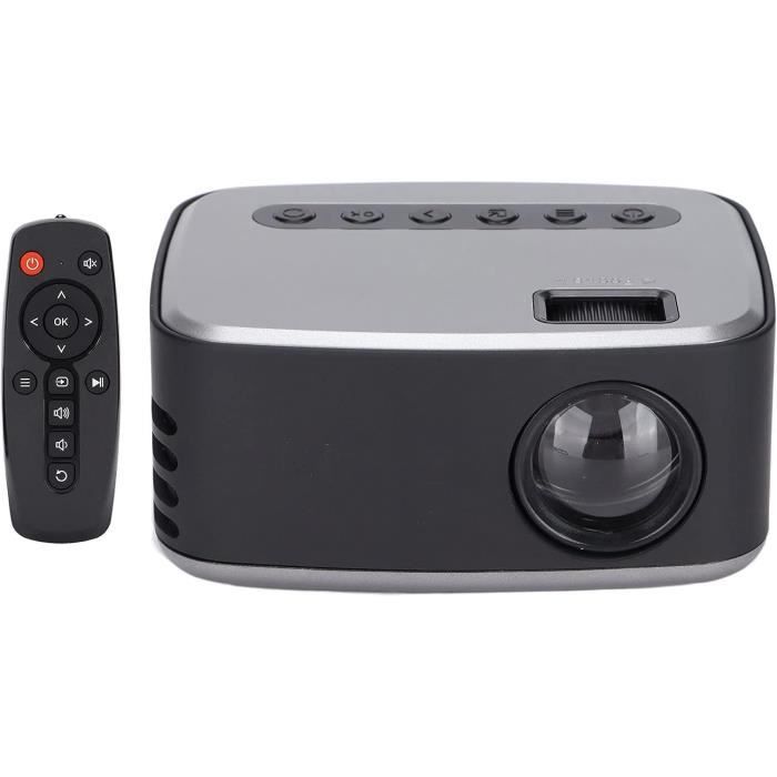 Projecteur Portable Mini LED - Home Cinéma Extérieur Compatible HDMI, USB, Smartphone - Rose Clair