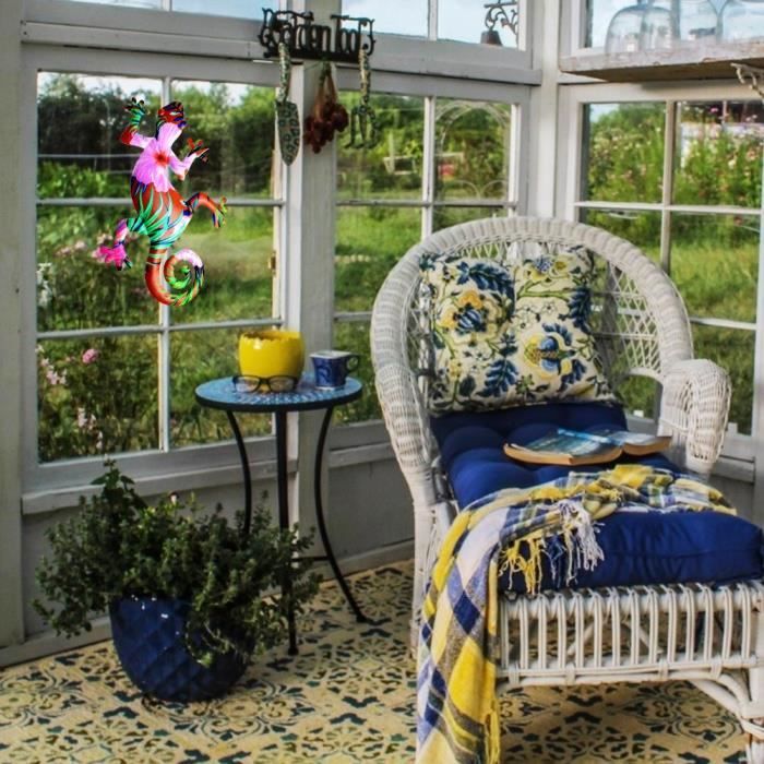 Décorations Murales En Métal Gecko Décorations De Jardin Lezard Exterieur Pour Patio Ou Cloture 15 Pouces De Long 73726959