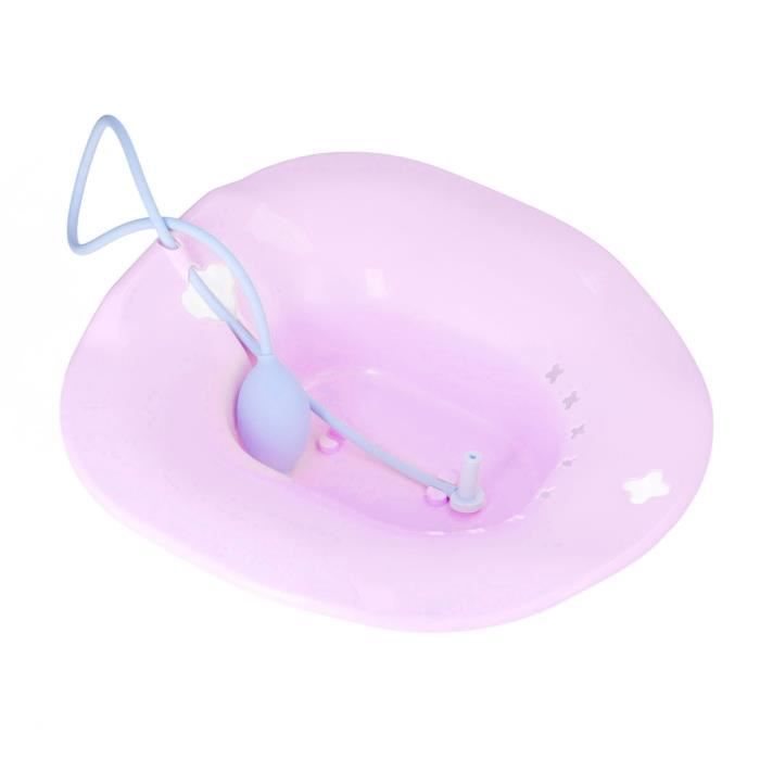 VGEBY Bain de siège Sitz Bath Siège de bain universel sans squat avec chasse d'eau pour soins post-partum hémorroïdes (violet)