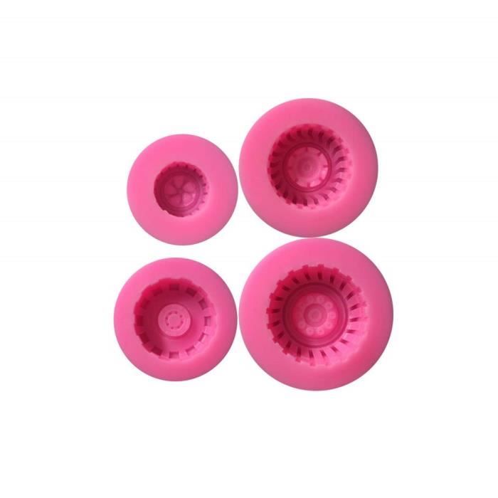 4 Pcs Set Silicone Gateau Moule Voiture Pneu Forme Gateau Bonbons Moules Chocolat Pudding Gelee Fruits Tarte Fondant Decoration Cdiscount Maison