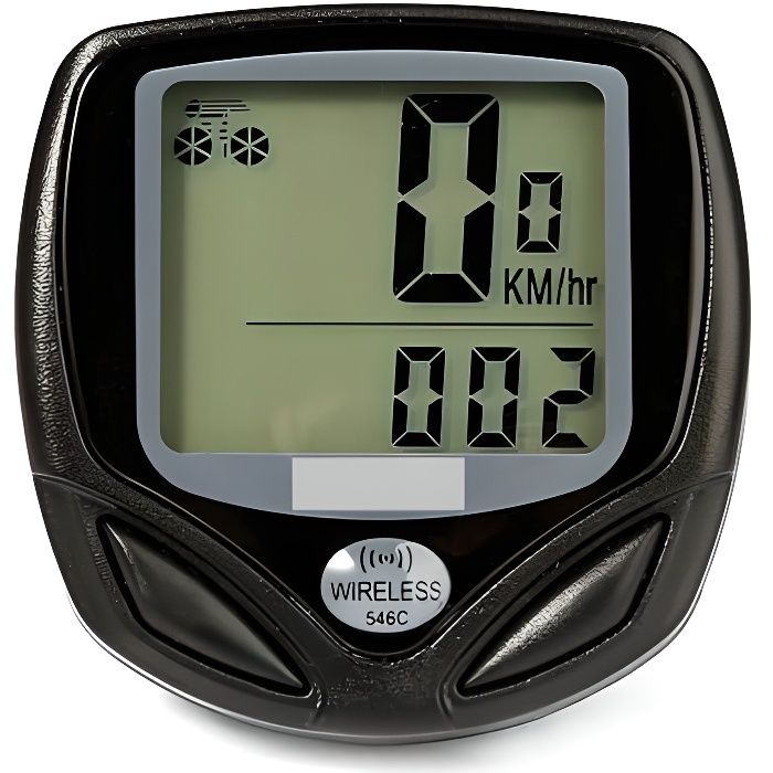 Compteur Vélo Sans Fil - LCD étanche - Mesure Vitesse, Distance - Alimenté Par Piles