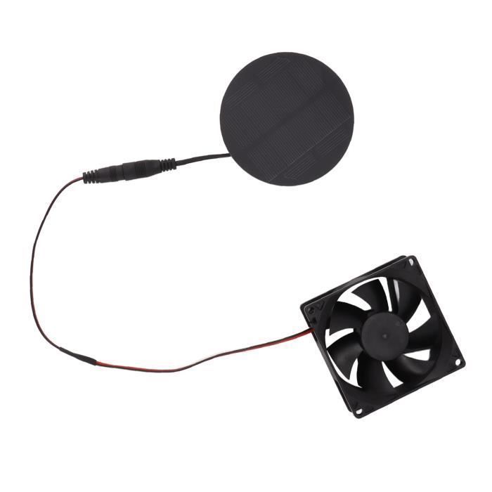 Ventilateur à panneau solaire - VVIKIZY - Miniature Solar Exhaust Fan - Noir - 3W - Faible bruit - Vvikizy