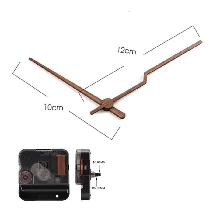 HORLOGE - PENDULE,H--Aiguilles En Bois Pour Horloge Murale 12 Pouces