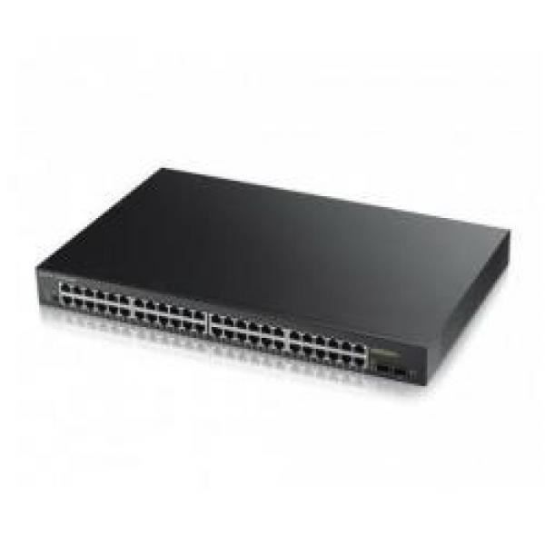 NETWORKING, Switch, Switch Stand-Alone, Zyxel 48p Gbe 24poe L2 Smart Switch Rack spécifications Ports LAN 48 N Type et vitesse des