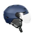 Casque Led yeep.me H30 vision avec visière Midnight L/XL (57-61cm) avec oreillettes amovibles pour trottinette, vélo, monoroue et-1