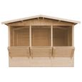 Kiosque en bois TIMBELA M150A - 6,03 m² - H232x336x263 cm - Pin/épicéa-1