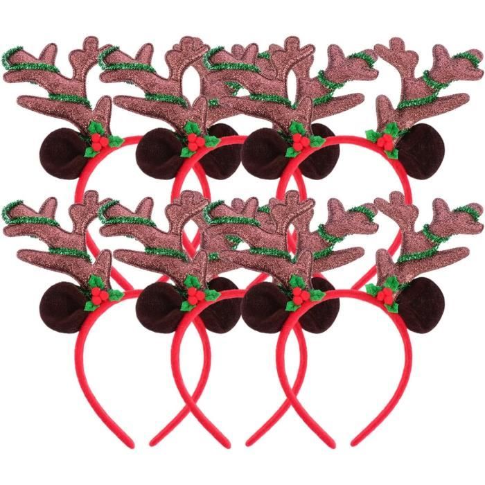 Bandeau chapeau de Père Noël ou de Mère Noël à paillettes