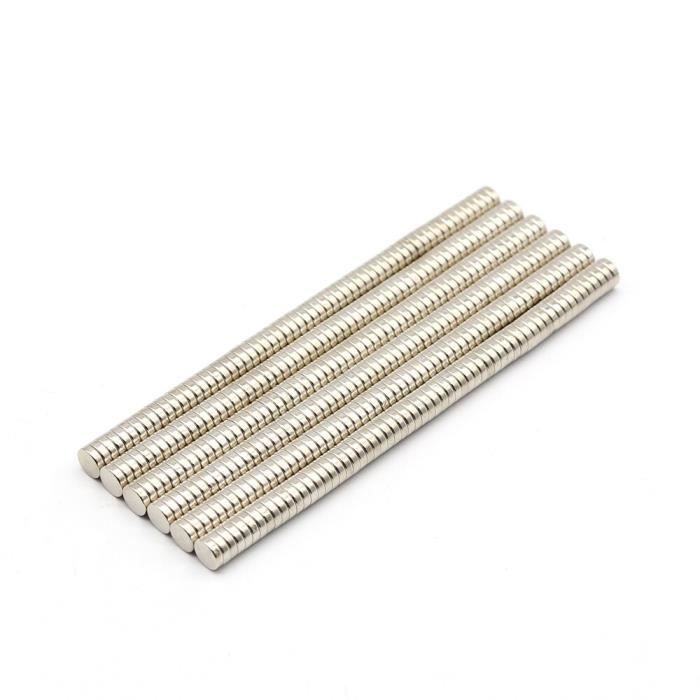Lot D'aimants Néodyme Disques Ronds 6mm X 1mm - Puissants, Argentés, Générique