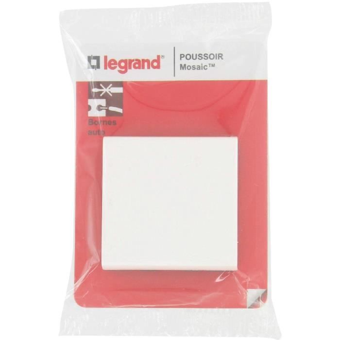 Lot De 2 Enjoliveurs Blancs Legrand Chambord 87908 - Pour Poussoir à Voyant, Neufs