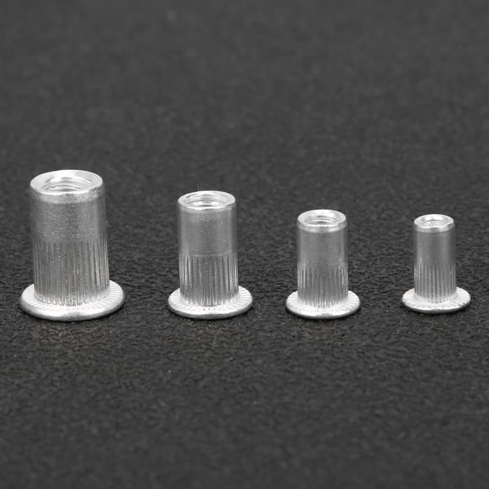 Écrou à rivet - Mothinessto - 200pcs - Aluminium - Grain vertical ...