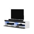 Meuble Tv Pour Ecran Plat 107 Cm Meuble Tv Meuble De Salon Viansola 100 Cm Blanc Mat Noir Brillant Eclairage Led Style Moderne Achat Vente Meuble Tv Viansola Meuble Tv Moderne Cdiscount
