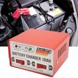 Chargeur de batterie de voiture intelligent Machine de réparation et de charge rapide 6V 12V Réglable Rouge Prise EU 110-220V-2
