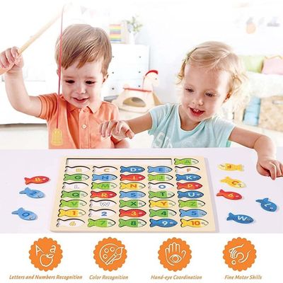 Battat Education – Jeu de pêche magnétique pour tout-petits avec lettres de l'alphabet – Jouet éducatif d'apprentissage précoce avec 2 cannes à pêche et 10 poissons colorés – 2 ans et plus Battat Education – Jeu de pêche magnétique pour tout-petits avec lettres de l'alphabet – Jouet éducatif d'apprentissage précoce avec 2 cannes à pêche et 10 poissons colorés – 2 ans et plus