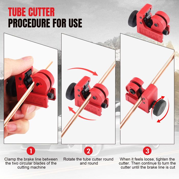 Kit D'Outils Pour Conduites De Frein - Évasoir + Ligne 4.75mm 7.6m + Raccords