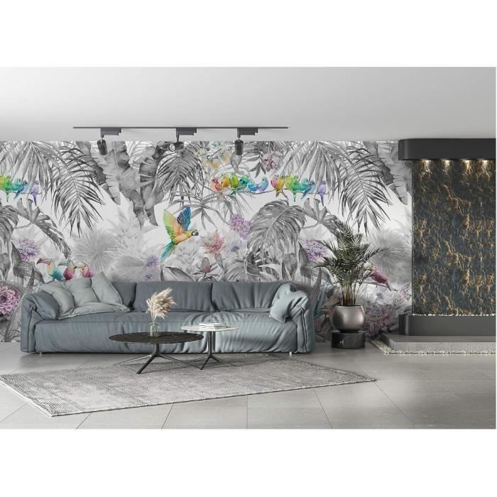 Papier Peint Panoramique Jungle Soie, 355 x 250 cm, Poster Geant Mural ...