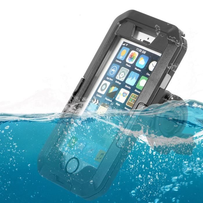 HLS Coque tanche Pour iPhone 6 iPhone 7 8 SE 2020 Imperm able IP68 Avec Support de Fixation Guidon V lo Moto 360 Rotat