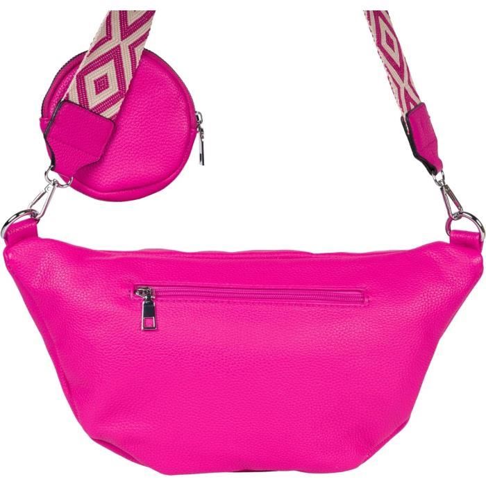 Sac à Bandoulière Demi-Lune Pour Femme En Nylon - Sangle Réglable Avec Pendentif Avocat - Vert - Taille 31x14x8,5 Cm