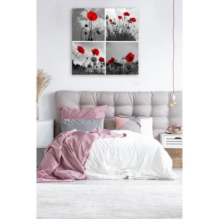 Tableau sur toile Nature morte Coquelicot Fleurs 60x60 | Leroy Merlin