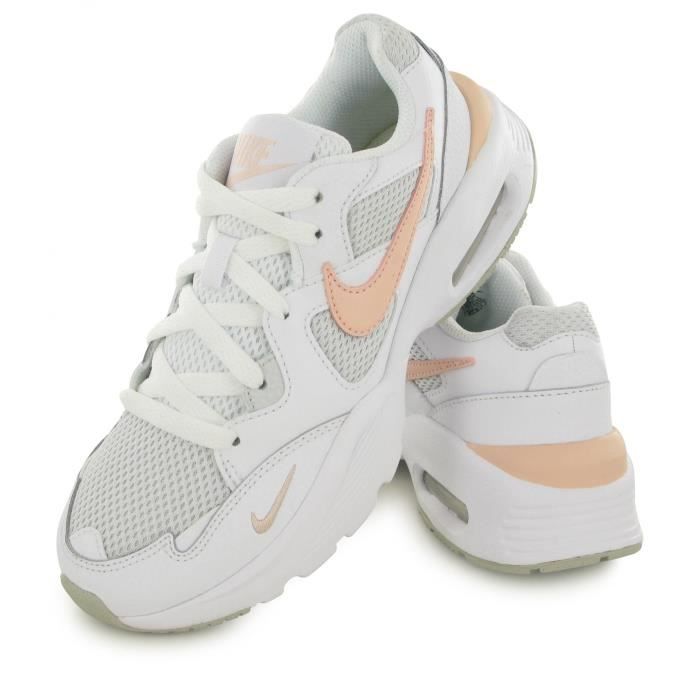 Baskets Nike Air Max Fusion blanc corail femme Blanc Cdiscount Chaussures