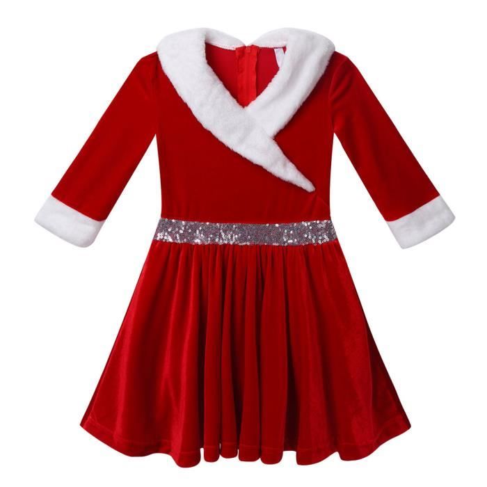 IEFIEL Costume de M re No l Pour Fille Robe No l P re Hiver