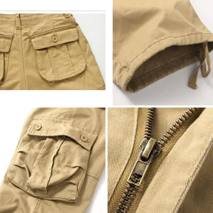 Pantalon Cargo Homme Militaire,Pantalon Homme Travail Pantalon Décontracté Homme Taille Elastique Cordon De Serrage Classique Pantalons Avec Poches Pantalon De Travail Grande Taille Elastique