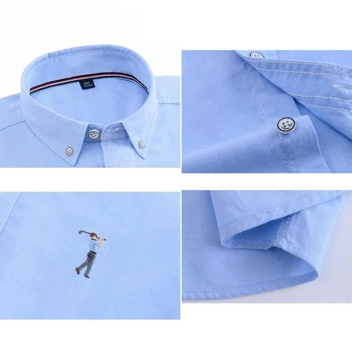 Chemise Oxford Homme – Manches Longues Confy – Col à Bandes – Léger Et Respirant – Parfaite Mariage & Sortie - 1