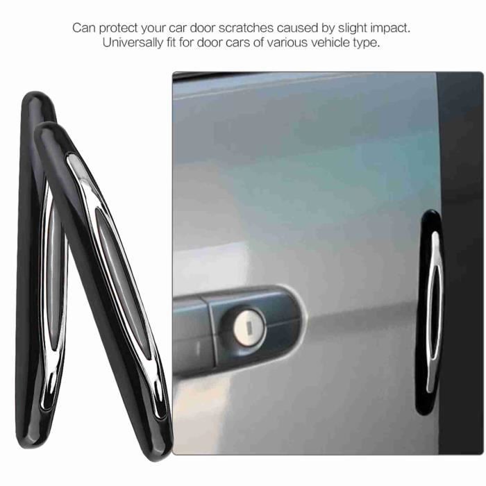 4 Bandes Magnétiques Protection Porte Voiture - Moulure Anti-Rayures Noire Imperméable