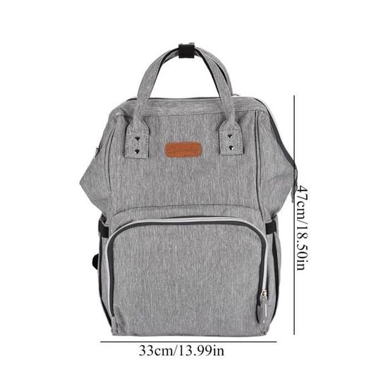 Sac A Dos A Langer Bebe Impermeable Grande Capacite Avec Port De Chargement Usb Gris Gris Achat Vente Sac A Dos 0736691222543 Cdiscount