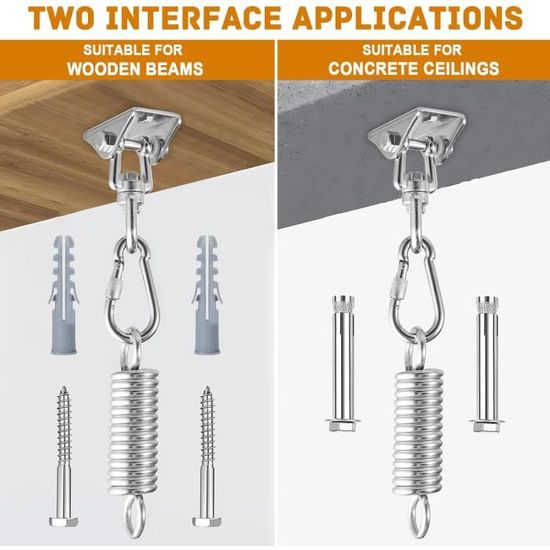 Ressort de suspension pour chaise suspendue, chaise suspendue avec 2