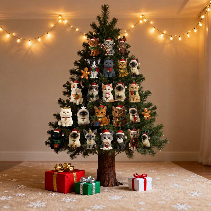 Calendriers De L'Avent Crystal Cats 2025, 24 Décorations De