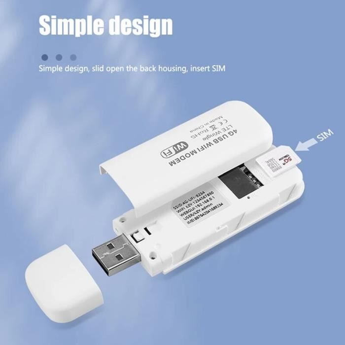 léger - Dongle USB sans fil wi-fi 4G LTE Sim 150Mbps, adaptateur de réseau,  routeur Hotspot pour ordinateurs