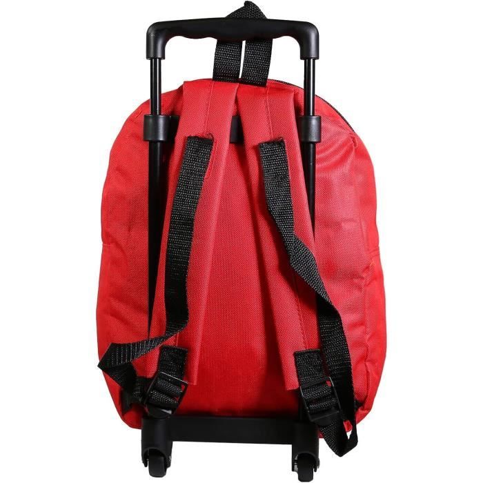 Sac Dos Roulettes 34 Cm Maternelle Miraculous Ladybug Rouge