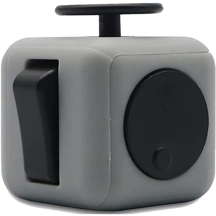 GOODS+GADGETS Cube anti-stress Cube, jouet de motricité à la main,  concentré et cube anti-stress, gadget anti-nervosité et anti-stress Noir :  : Jeux et Jouets