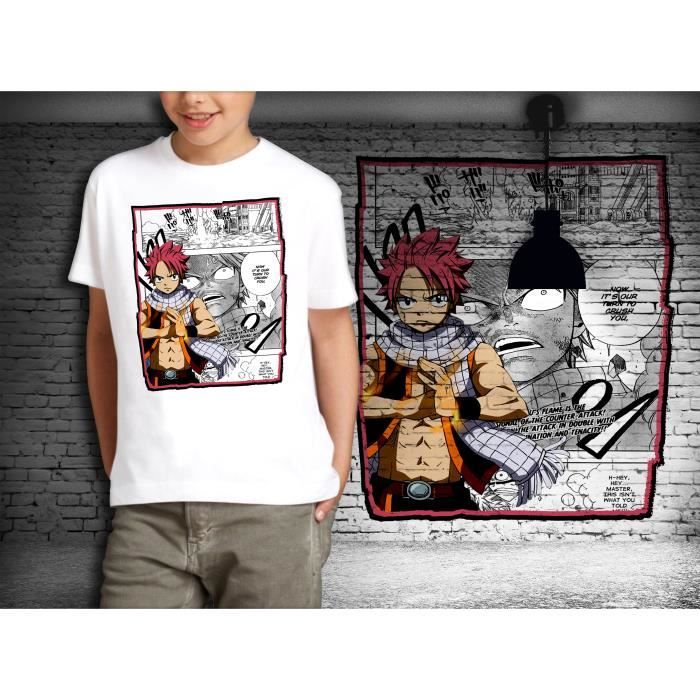 T SHIRT BLANC ENFANT TAILLE 10 12 ANS COLLECTION MANGA FAIRY TAIL