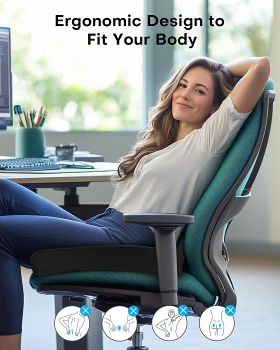 Coussin Coccyx Ergonomique, Coussin De Siège En Mousse à Mémoire Avec