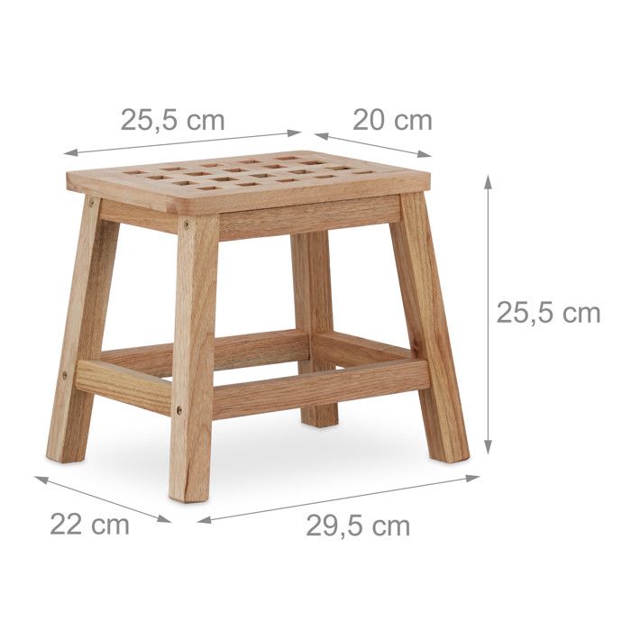 Relaxdays Tabouret De Rangement, Matelassé, Carré, Pieds En Bois, Salon, H X L X P : 40 X 40 X 40 Cm, Gris Clair