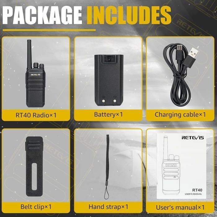 Retevis RT40 DMR Talkie Walkie, PMR446 sans Lience Radio ...