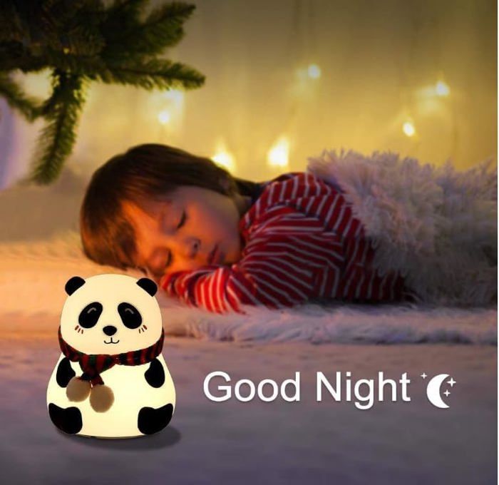 VTIGER Veilleuse Enfant Panda LED Rechargeable - 3 Luminosités, Minuterie, Silicone Tactile - Idéale Chambre Bébé