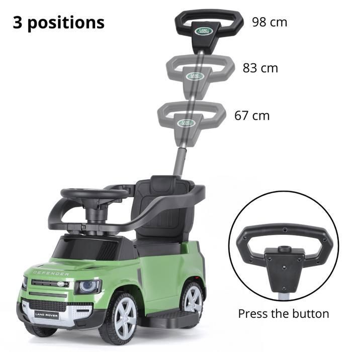 GOPLUS Trotteur Porteur 3 En 1 – Voiture Lamborghini Pour Bébé 1-3 Ans, Poignée Parent, Klaxon, Rangement, Charge 25 Kg – Vert