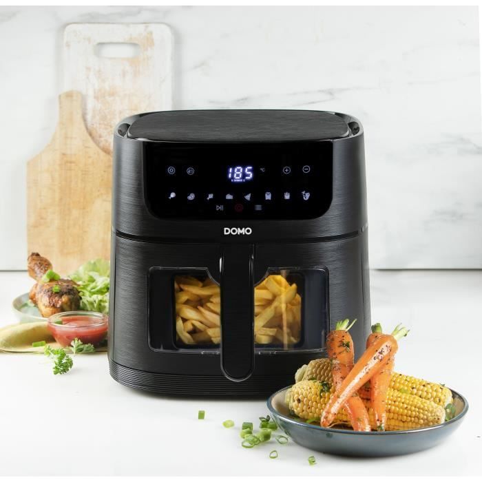 Friteuse à Air Chaud Domo DO1095FR – Neuve, 4L, 8 Programmes, écran LCD, 1500W