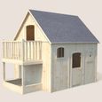Cabane en bois pour enfant - SOULET - DUPLEX - Maisonnette en bois à étage - Dimensions 3060x2120x2490mm-0