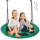 Balançoire Nid d'Oiseau - DREAMADE - Tissu Oxford Imperméable - Cordes Réglables - Rotation de 360°- Charge 100KG - Vert