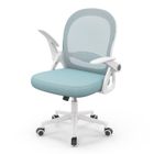 NASPALURO Chaise de bureau - Fauteuil de bureau avec accoudoirs rabattables - réglable en hauteur - housse en maille respirante - Vert pâle