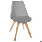 ATMOSPHERA CRÉATEUR D'INTÉRIEUR Chaise "Baya" pieds hêtre gris - Atmosphera createur d'interieur